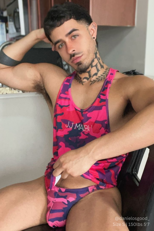 Camiseta sin mangas Feel-Me con escote redondo - Camuflaje morado