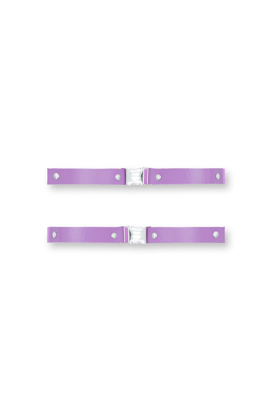 Vegan Leather Snap Buckle Leg Bands - Lavender