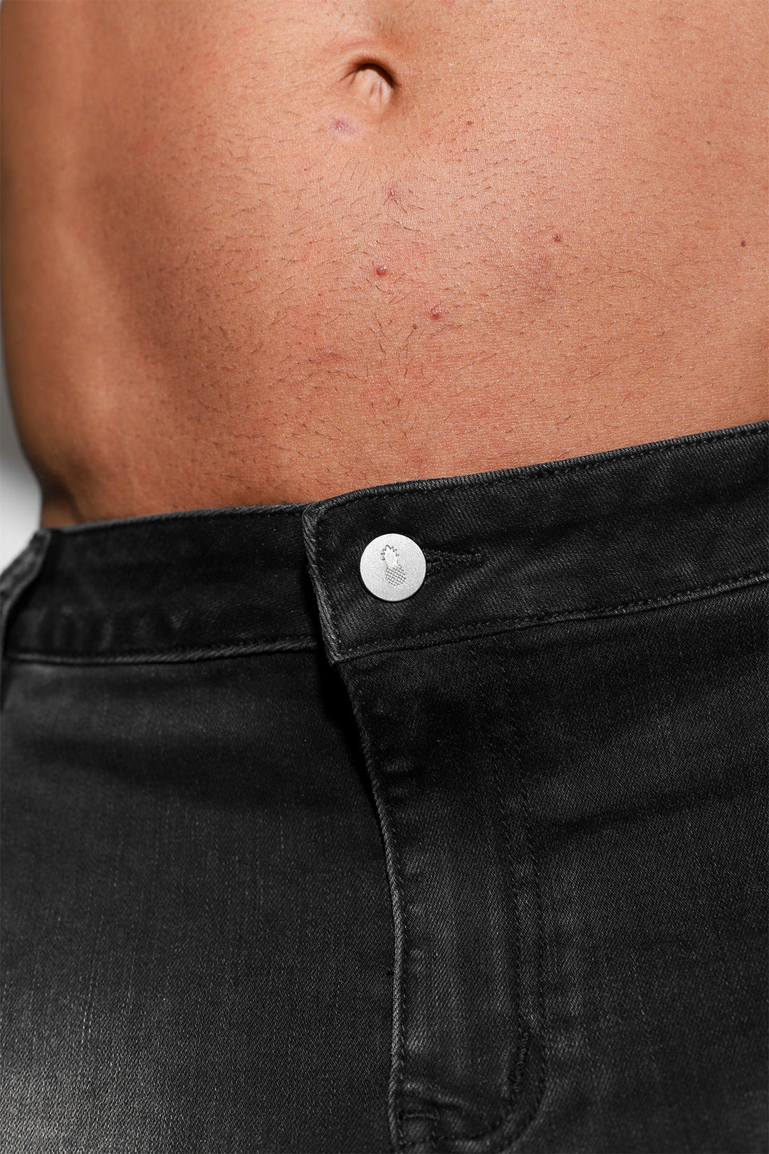 Falda vaquera cargo para hombre - Negro descolorido