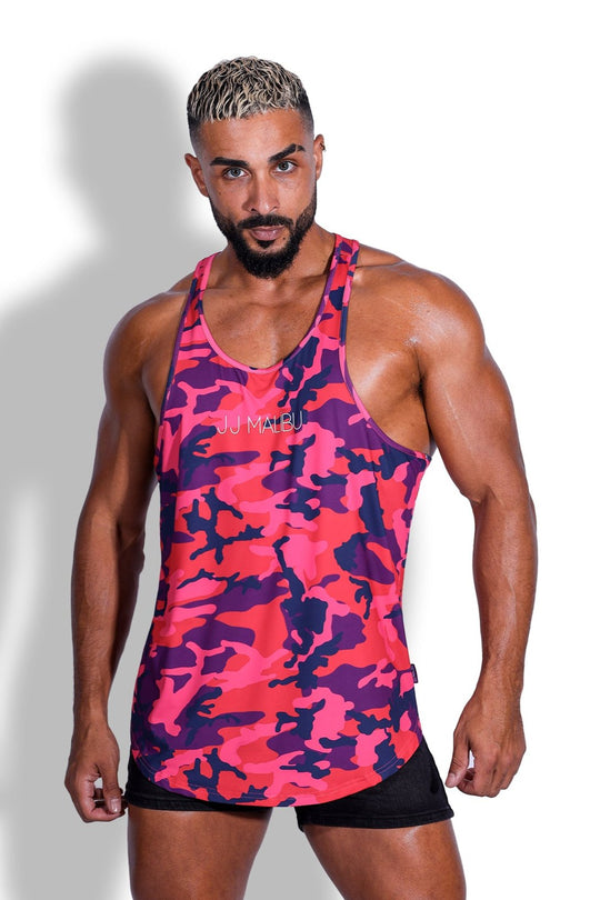 Camiseta sin mangas Feel-Me con escote redondo - Camuflaje morado