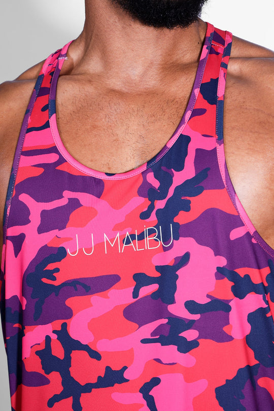 Camiseta sin mangas Feel-Me con escote redondo - Camuflaje morado
