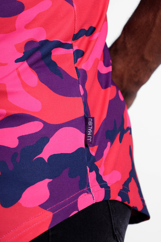 Camiseta sin mangas Feel-Me con escote redondo - Camuflaje morado