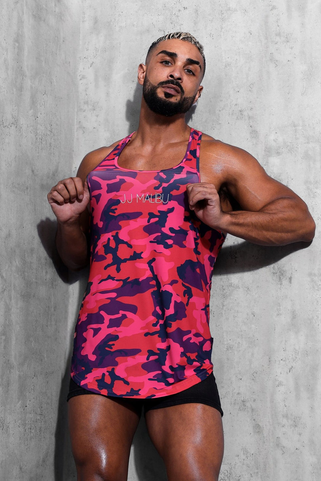 Camiseta sin mangas Feel-Me con escote redondo - Camuflaje morado