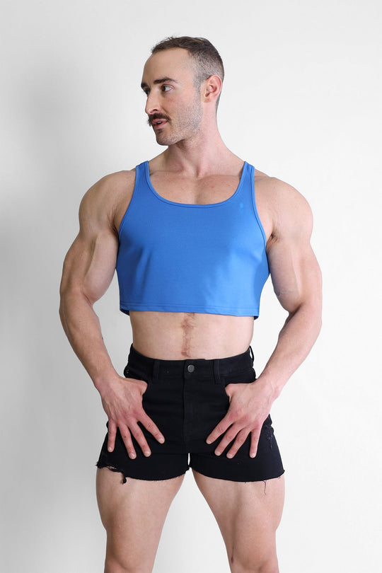 Top deportivo corto JJ - Azul rey