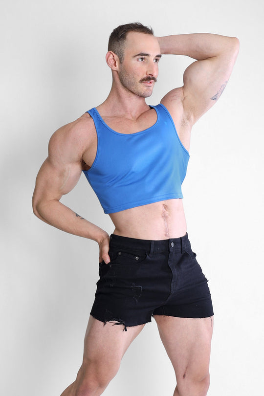 Top deportivo corto JJ - Azul rey