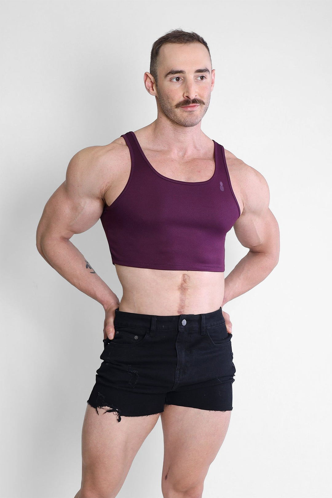 Top deportivo corto JJ - Morado