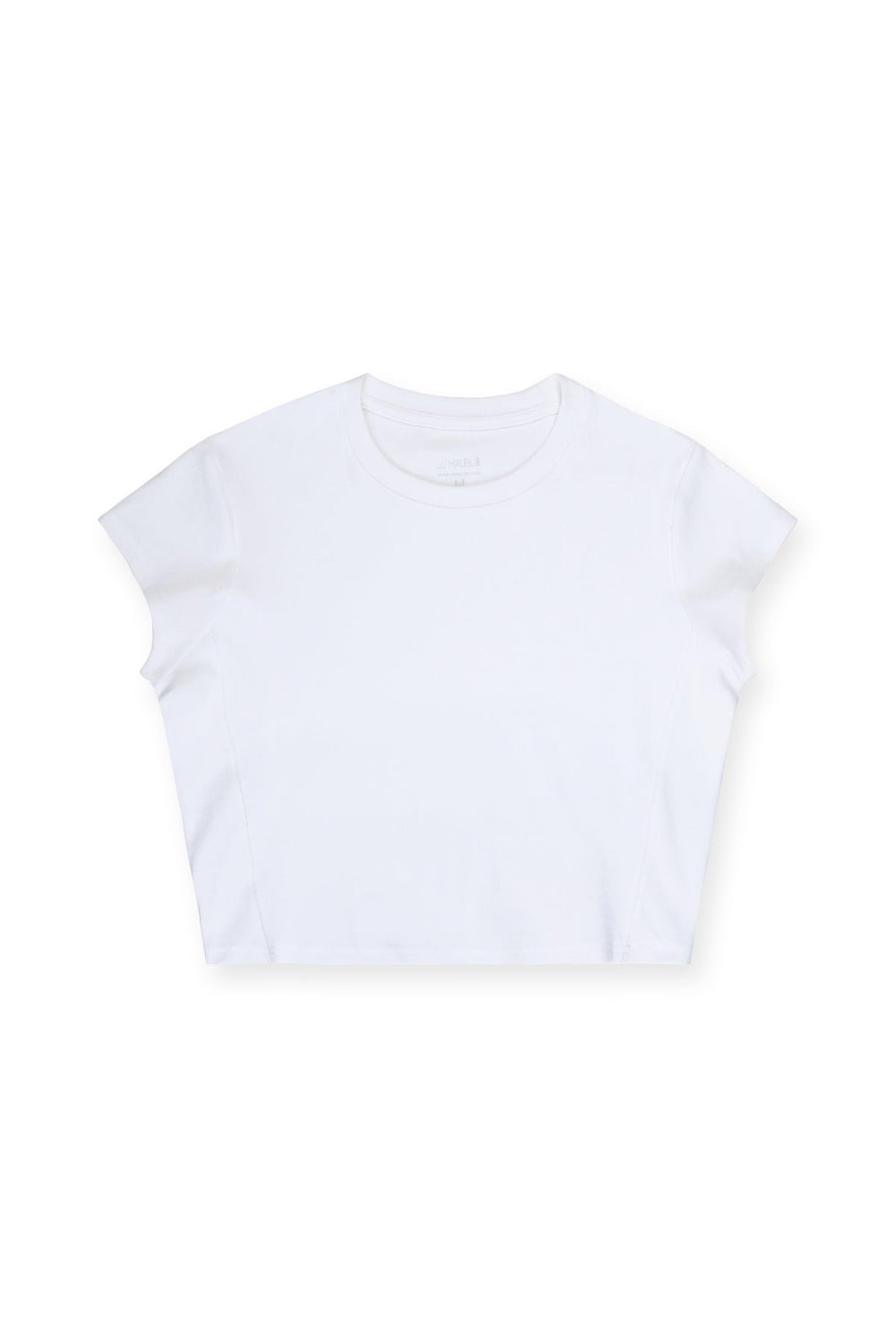 Cap Sleeve Rib Knit Crop Top - Ivory
