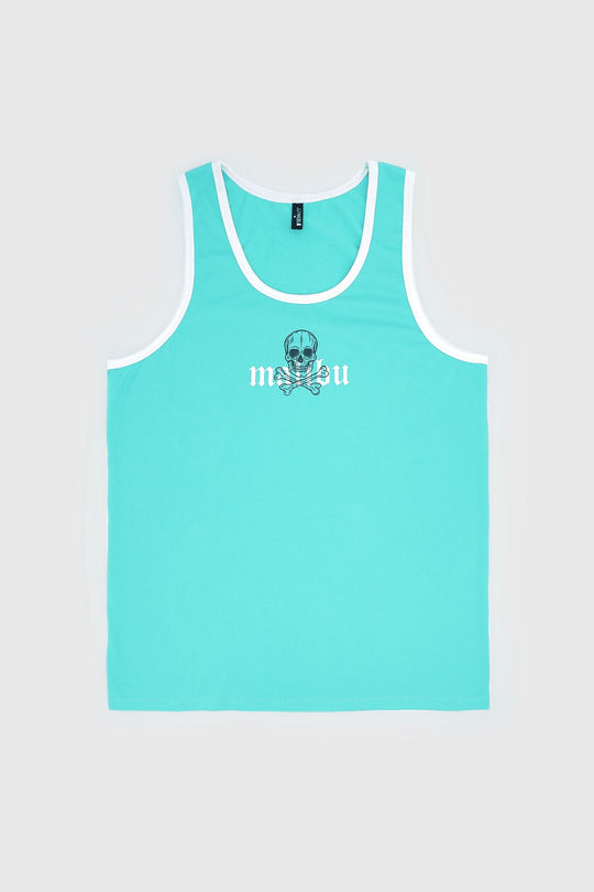 Camiseta deportiva de tirantes para hombre - Azul océano